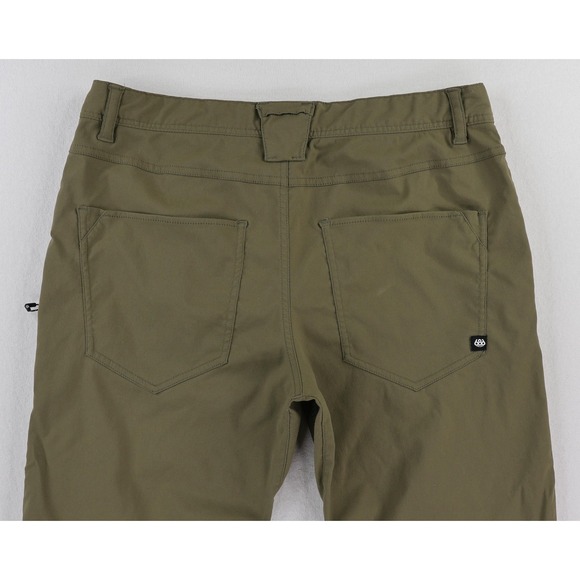 686 Everywhere Pants Mens 32x30 Green Relaxed Fit Stretch Chino Travel - Picture 4 of 13
